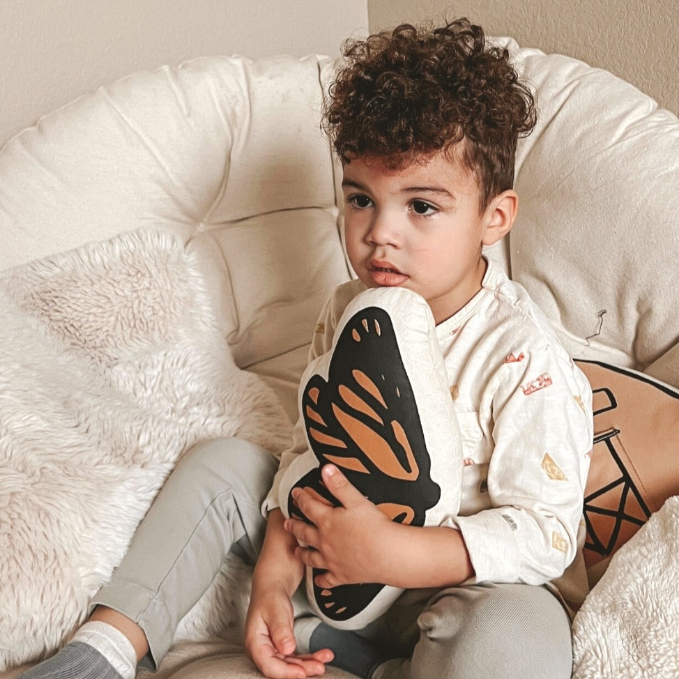 Butterfly Canvas Pillow | Handmade Artisan Decor