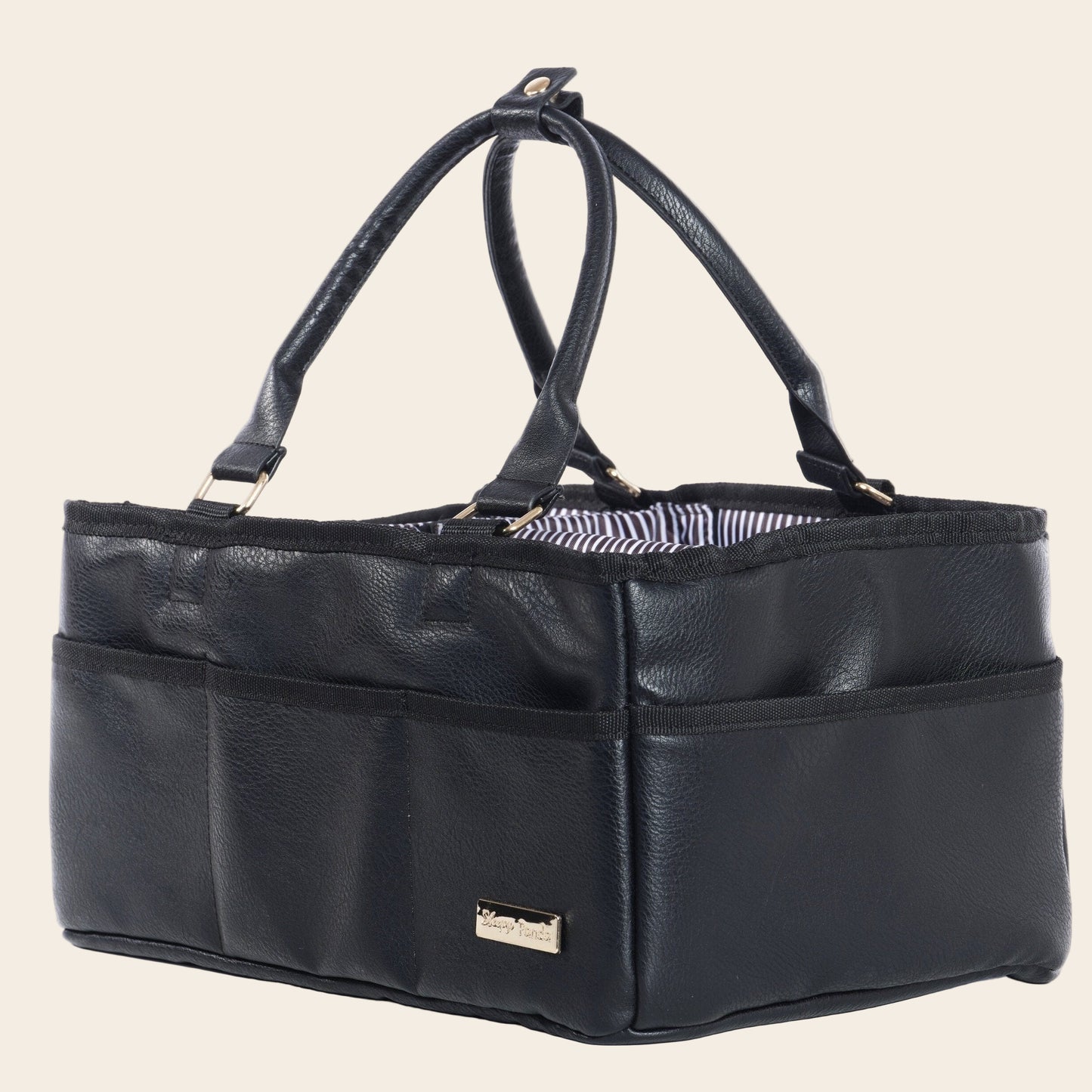 Sleepy Panda Diaper Caddy Vegan Leather