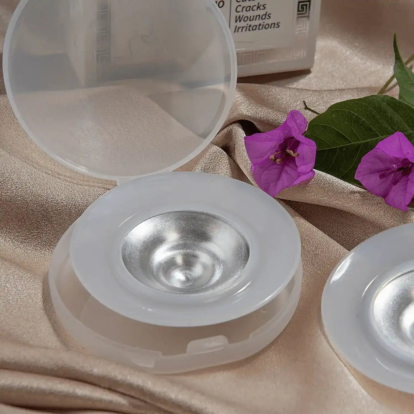 The Original Silver Nursing Cups with Silicone Pads