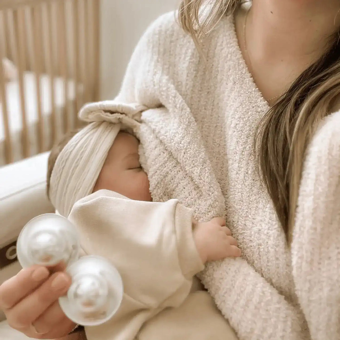 The Original Silver Nursing Cups with Silicone Pads