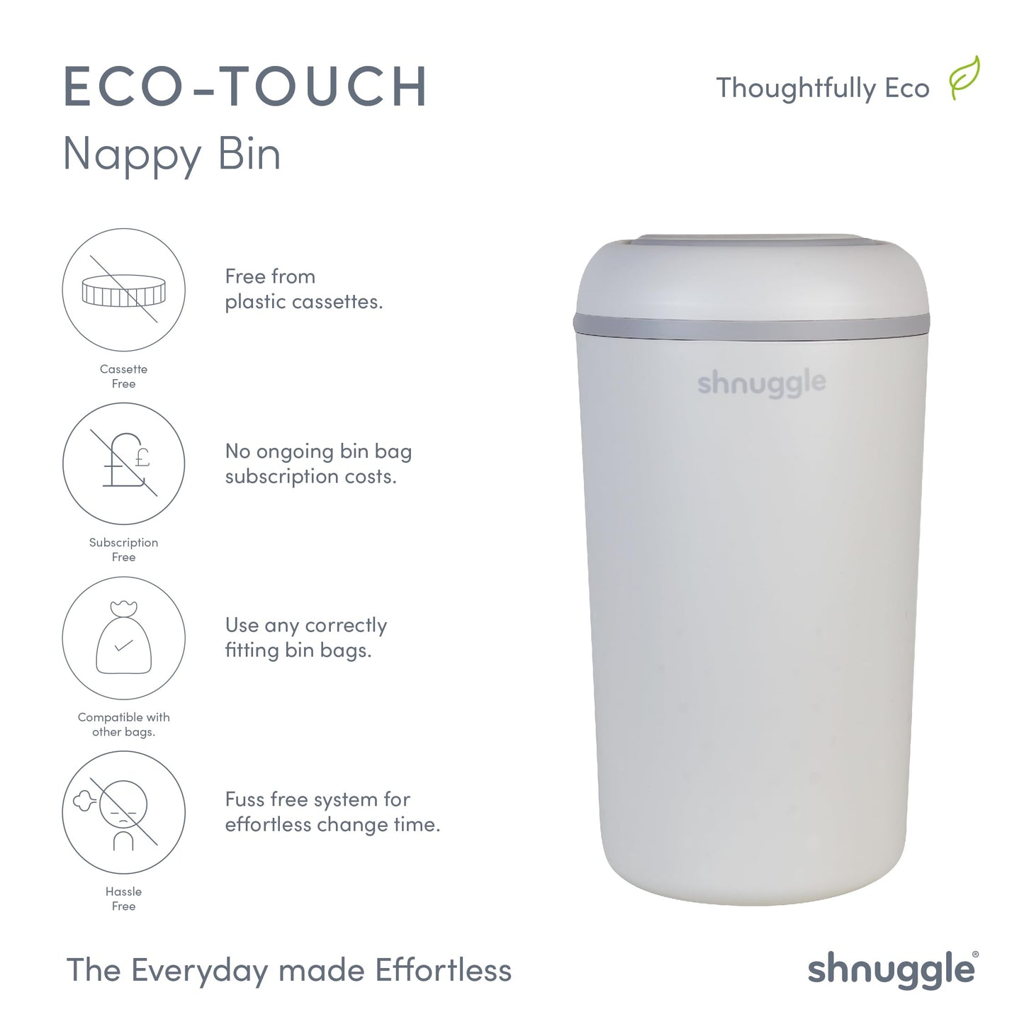 Shnuggle Eco-Touch Nappy Bin Diaper Pail