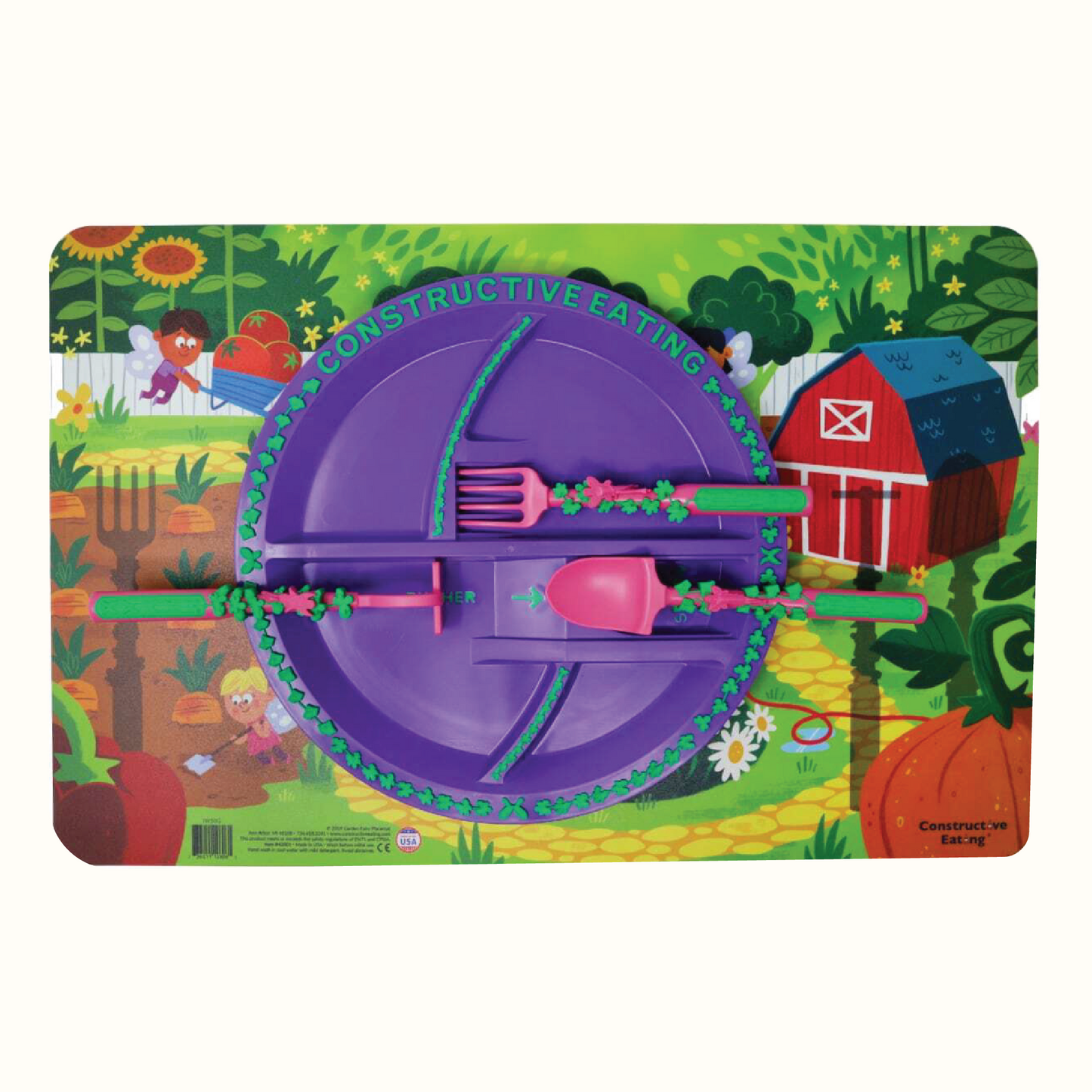 dinosaur, construction, fairy- plate and cutlery bundle