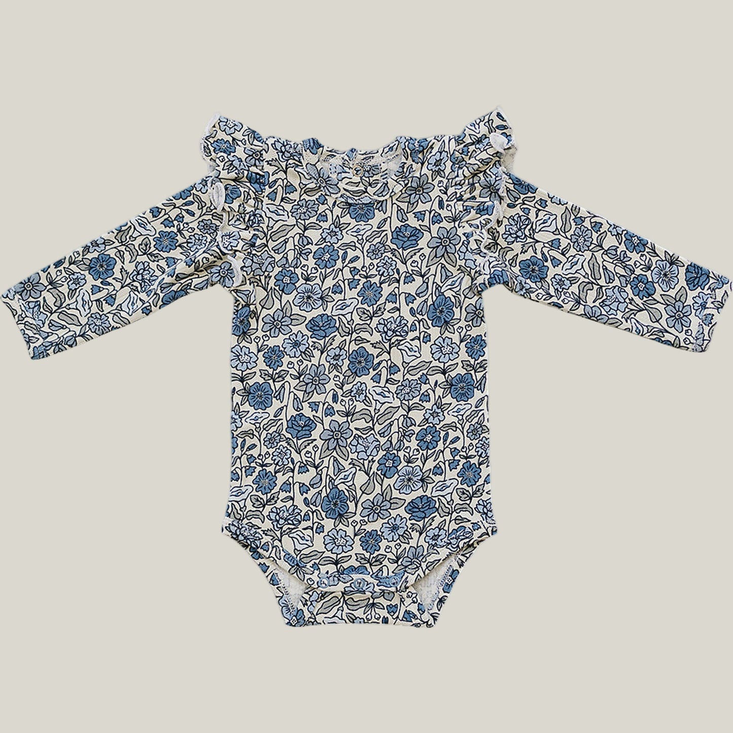 Bluebell Ruffle Sleeve Pointelle Bamboo Bodysuit