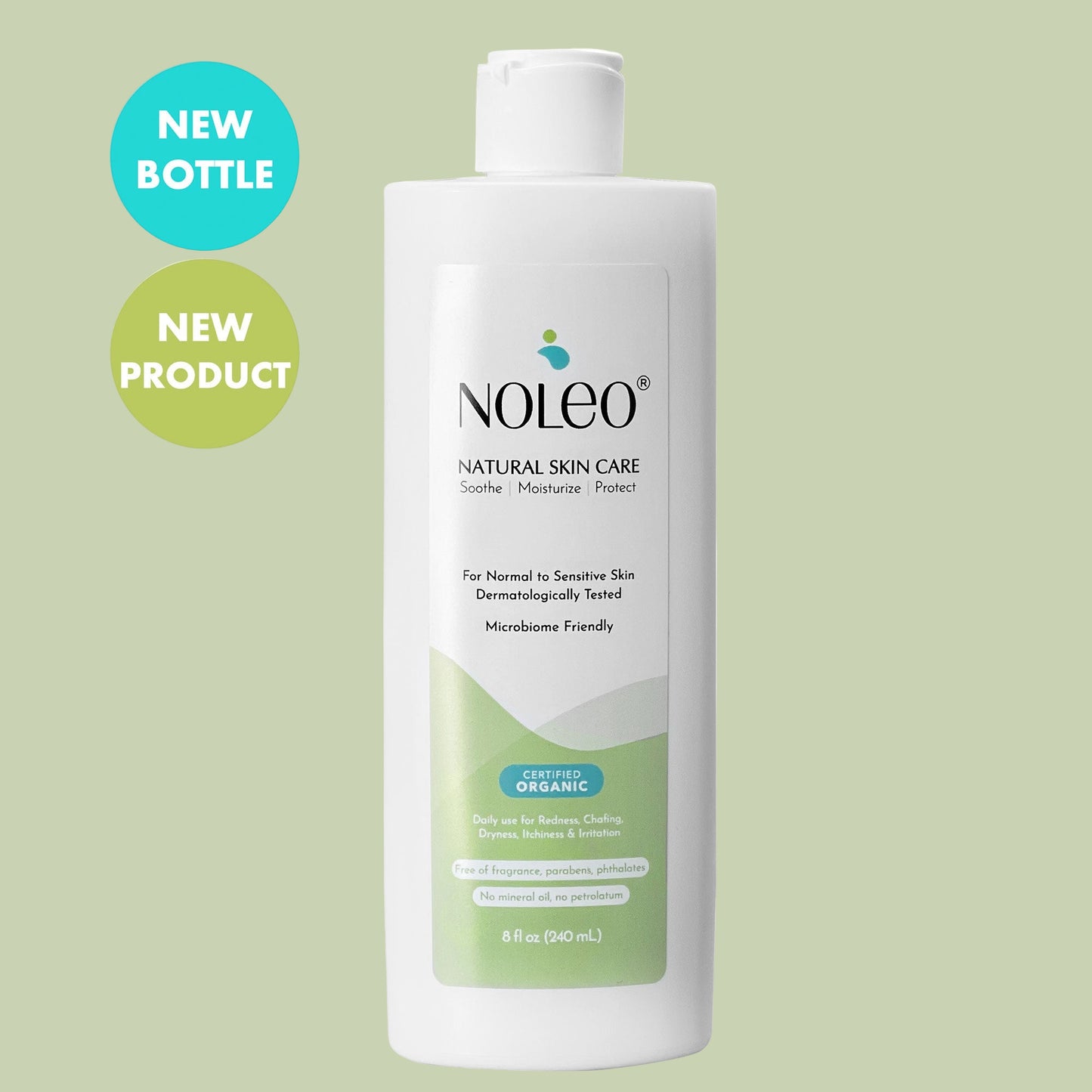 NOLEO Natural Skin Care - Sensitive Skin, Deep Moisturizer - 8oz