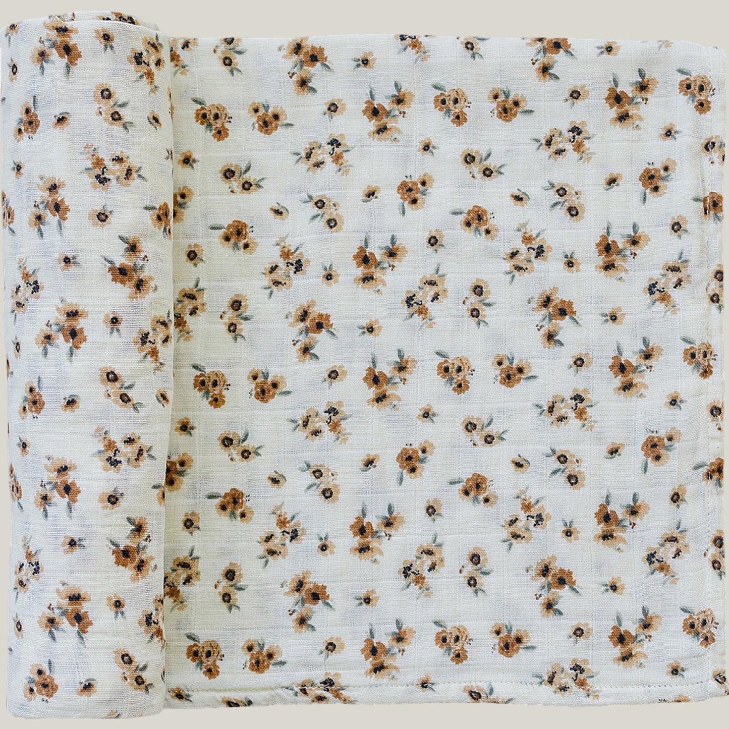 Autumn Bloom Muslin Swaddle Blanket