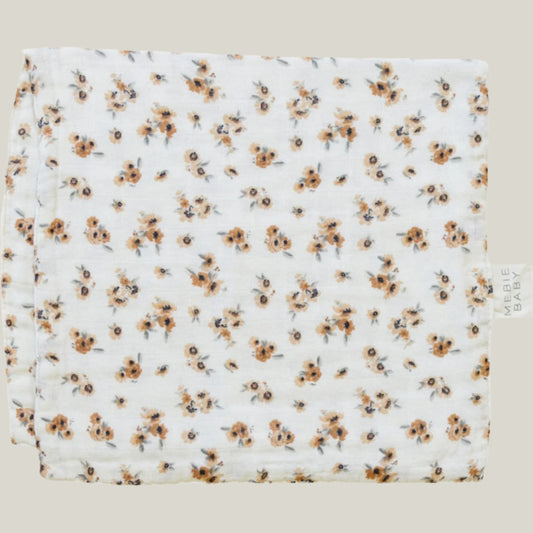 Autumn Bloom Muslin Burp Cloth