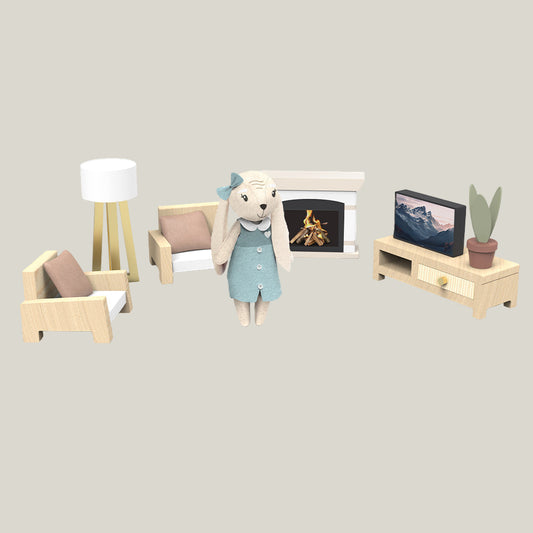 Doll House Living room set incl. 1 character