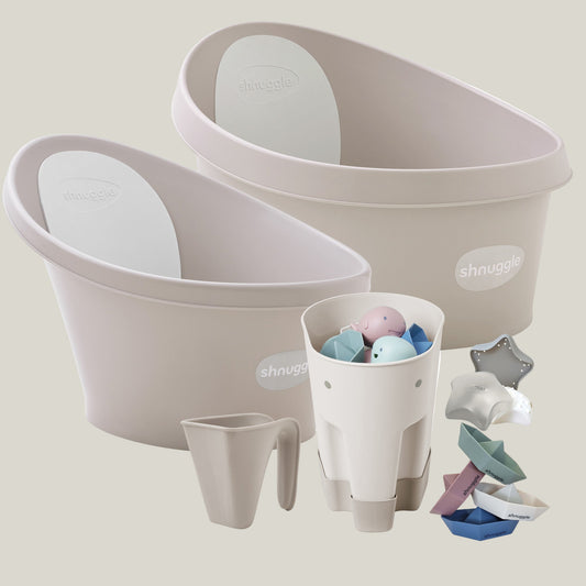 Shnuggle Splash & Grow Bundle: Baby & Toddler Bath Bundle + Accessories - 6-Piece Set for Every Stage
