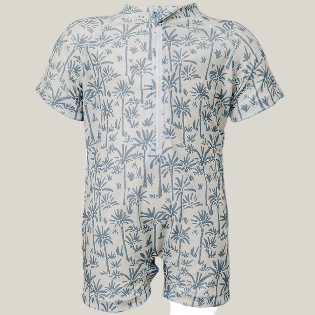 Palm Tree Zipper Swimsuit