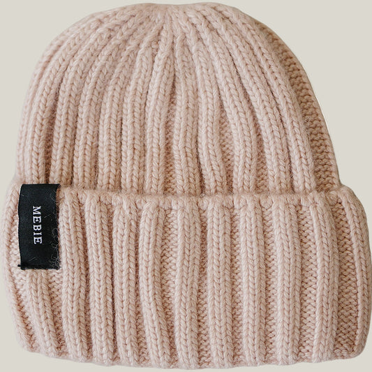 Light Pink Chunky Knit Beanie