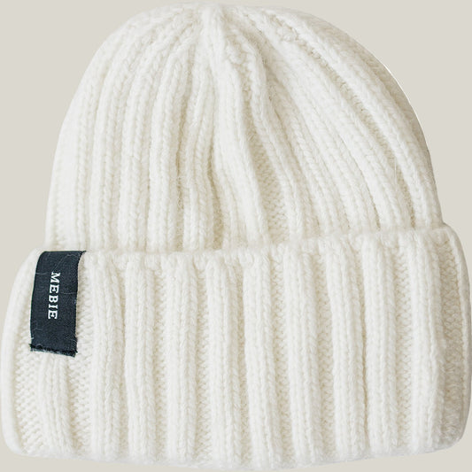 White Chunky Knit Beanie
