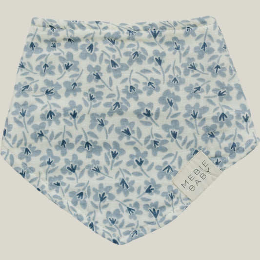 Blue Blossom Classic Muslin Bib