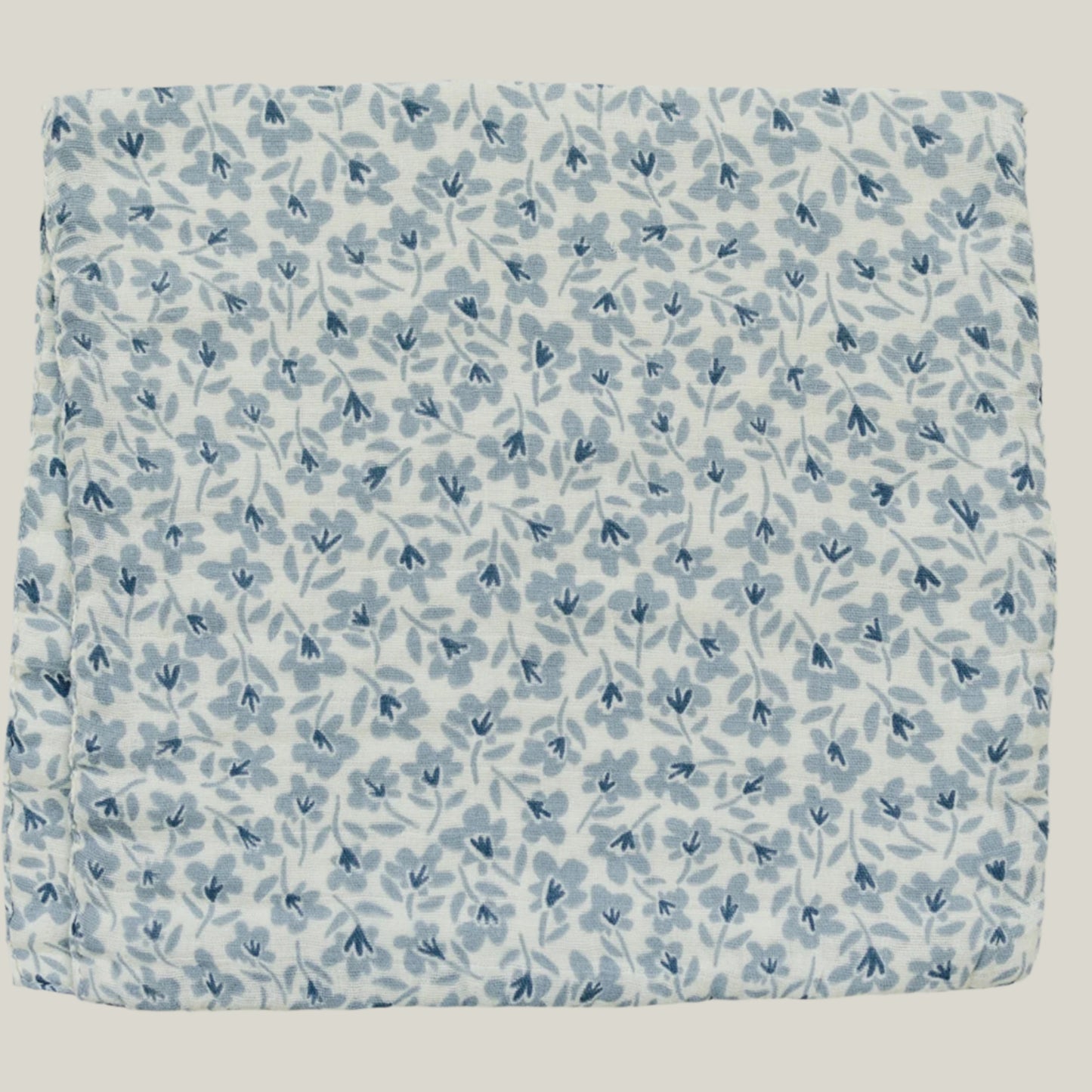 Blue Blossom Muslin Burp Cloth
