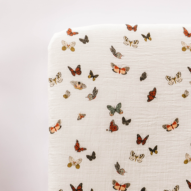 Butterfly Migration Crib Sheet