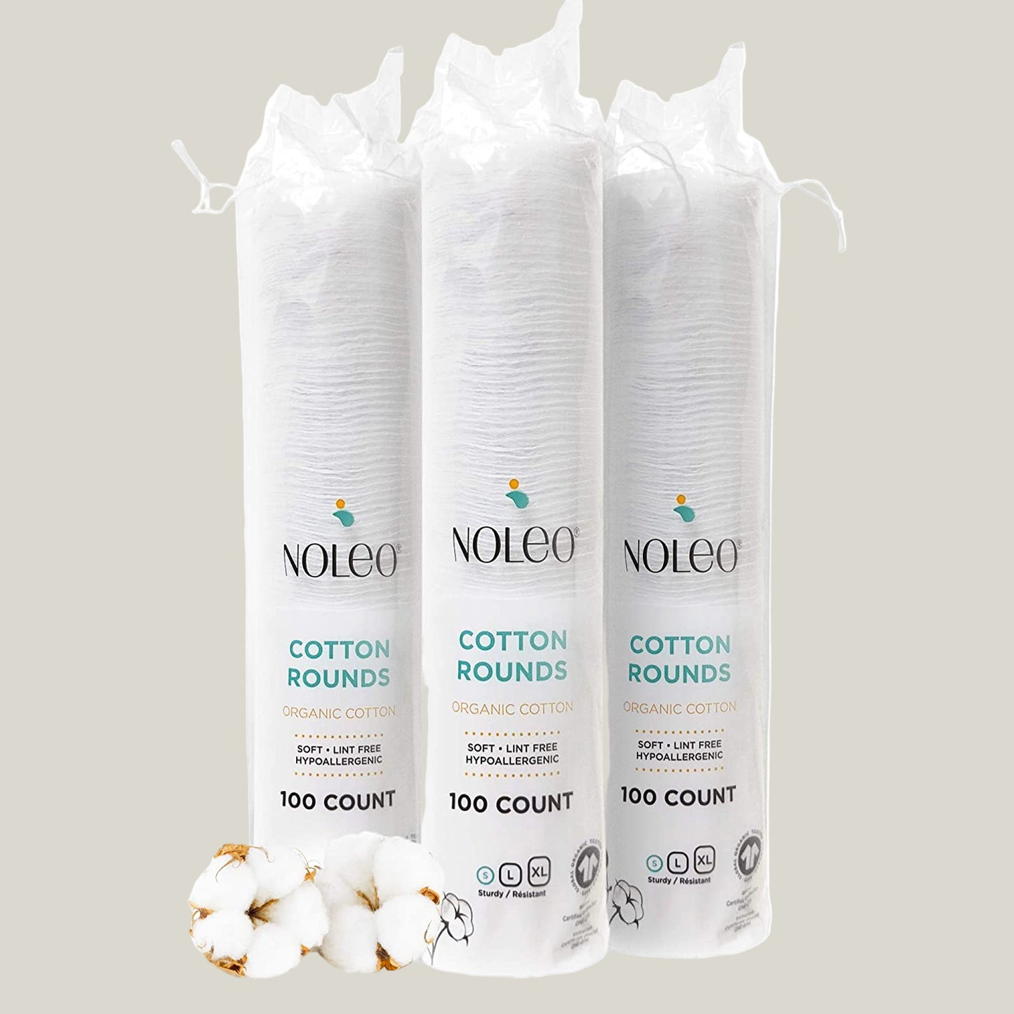 NOLEO Organic Cotton Rounds - Small 2"