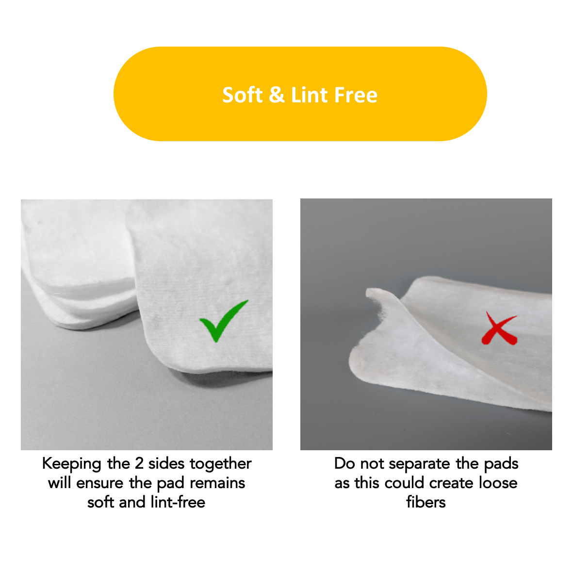 NOLEO Organic Cotton Pads - Large 3.54"x3.54"