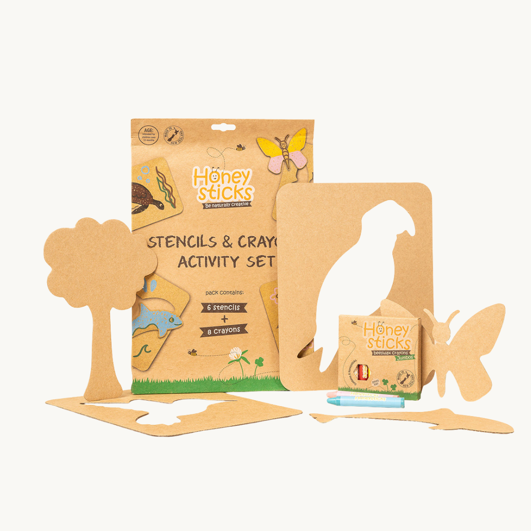 Stencils and Crayons Activity Set