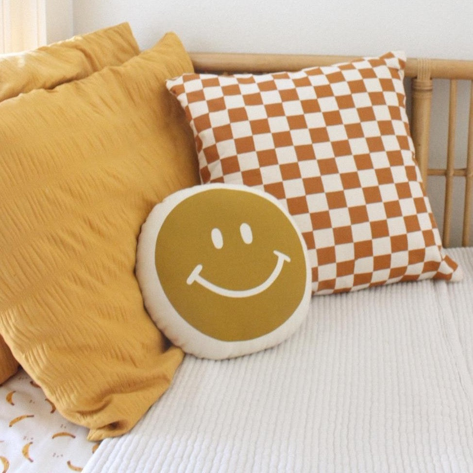 Checkered Canvas Pillow Cover