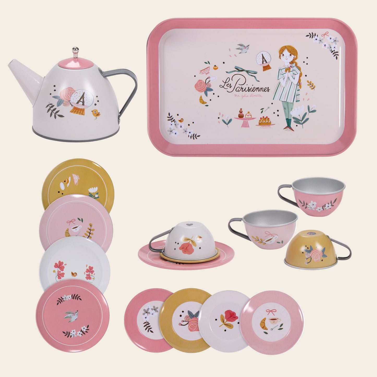 Suitcase - New Tea Party Metal Set The Parisiennes