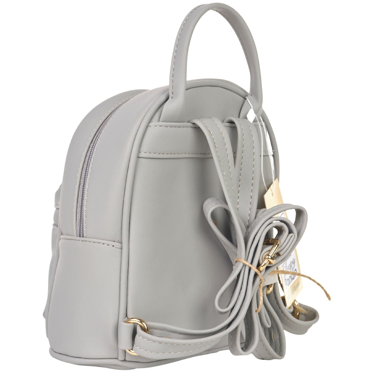 The Sleepy Panda Buddy - Vegan Leather Ultra-Mini Backpack