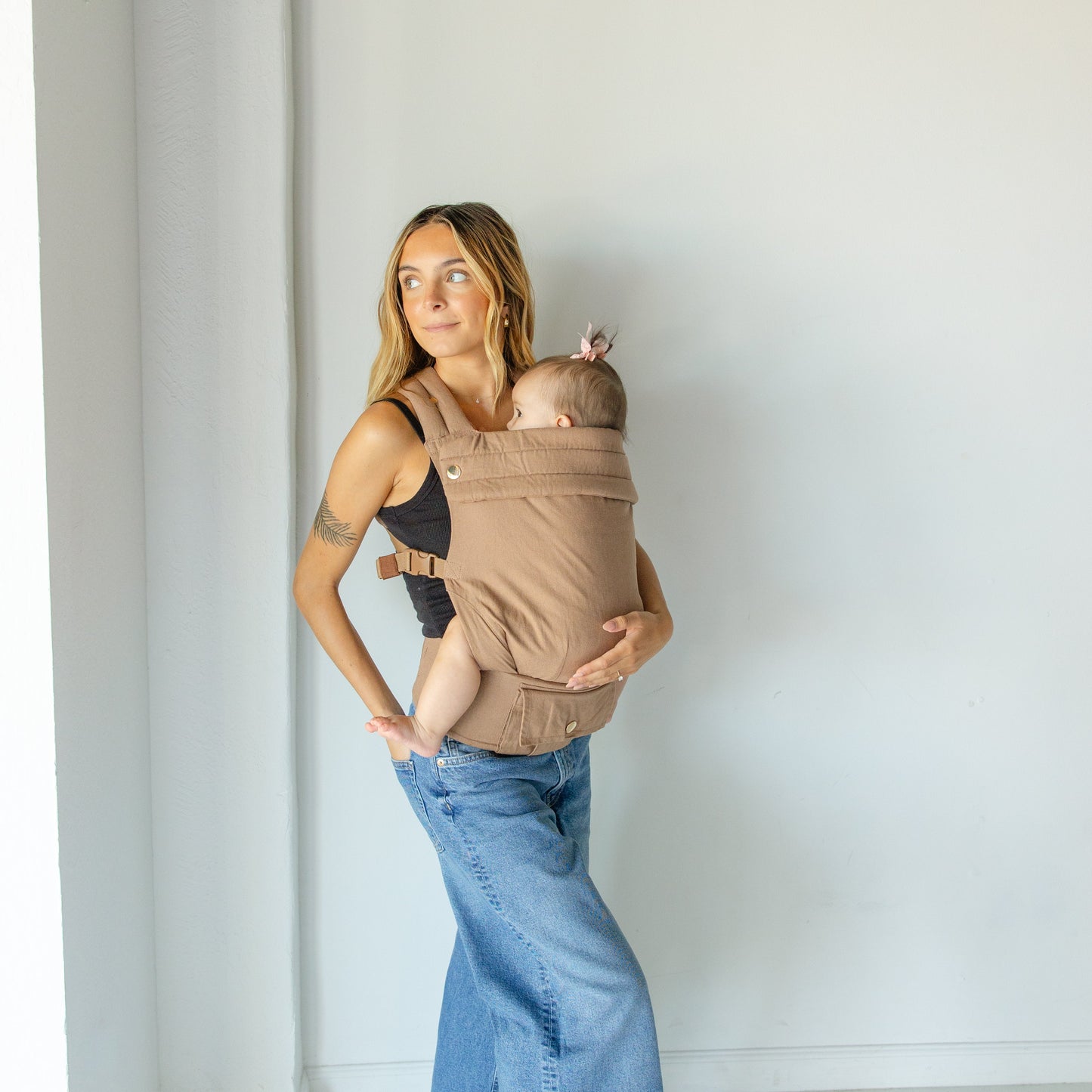 Monroe x Coco Desert - Cotton Linen Baby Carrier (7-35 lbs)