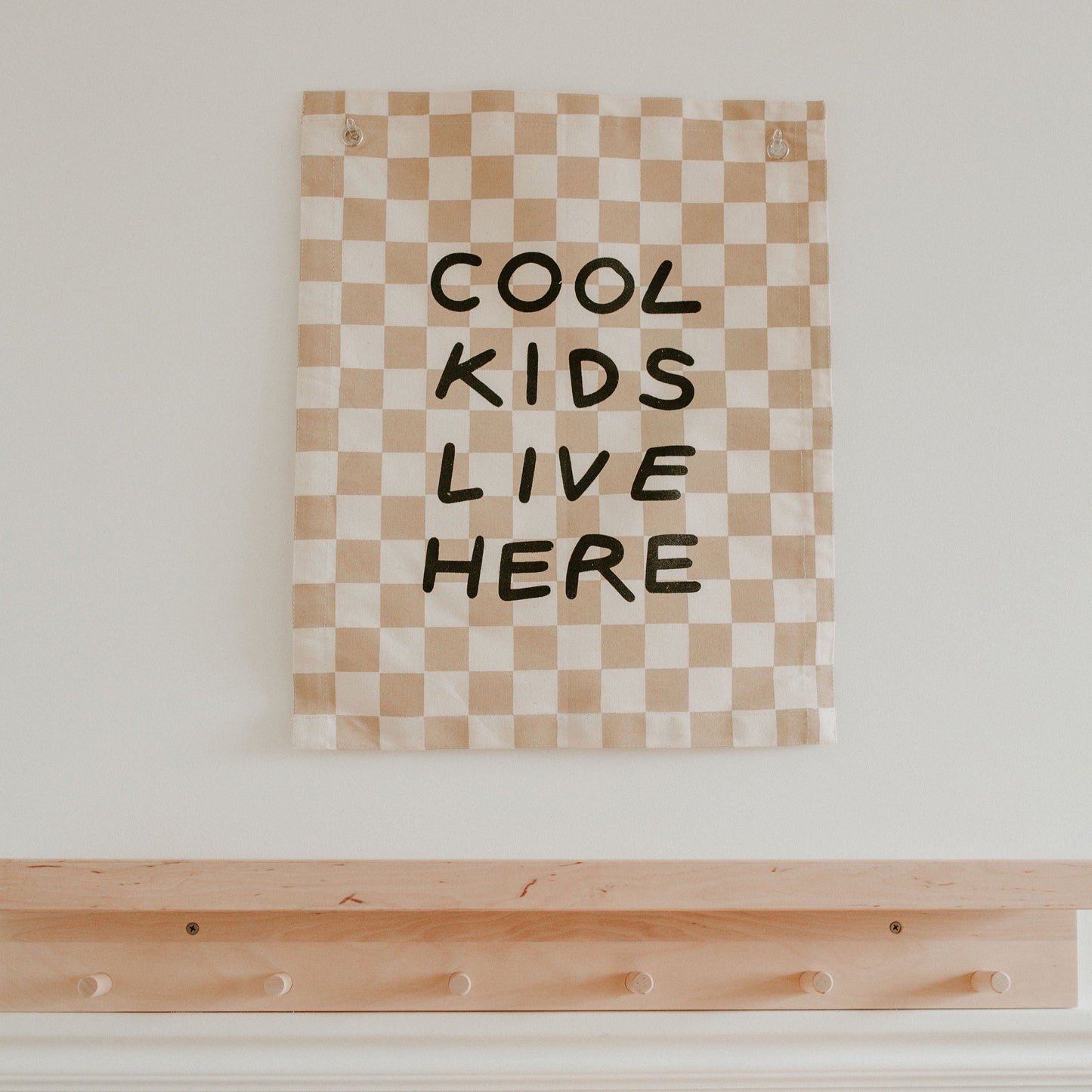 'Cool Kids Live Here' Canvas Wall Banner | Kids Room Décor