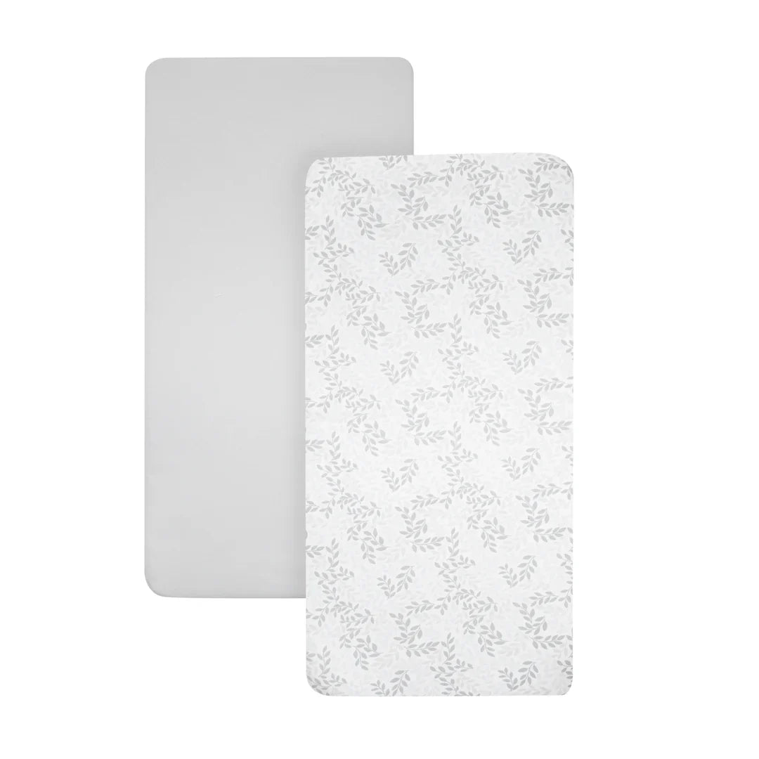 Shnuggle Air Lite Crib Fitted Sheets – 2-Pack | 100% Soft Cotton Bedding