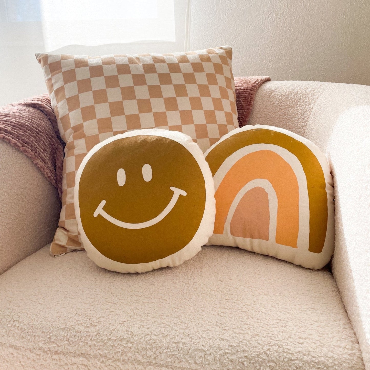 Checkered Canvas Pillow Cover