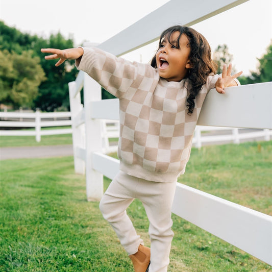 Cream Knit Leggings