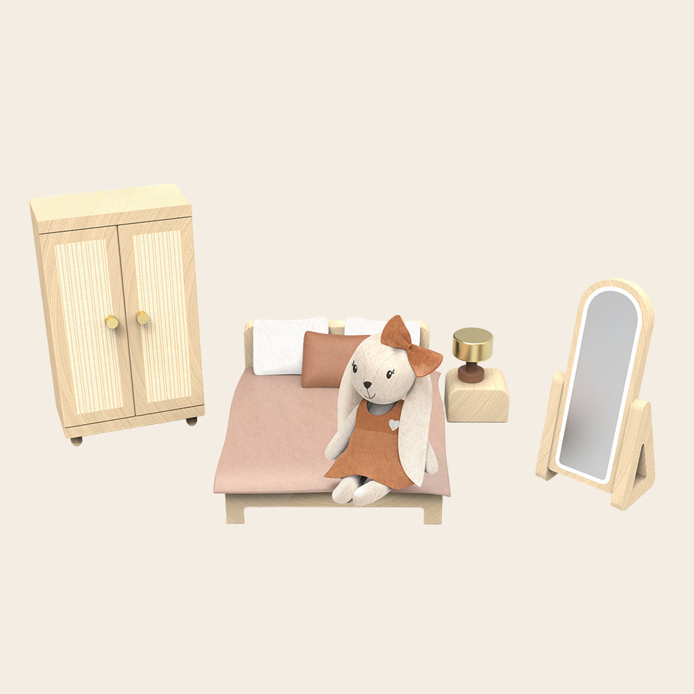 Doll House Bedroom set incl. 1 character