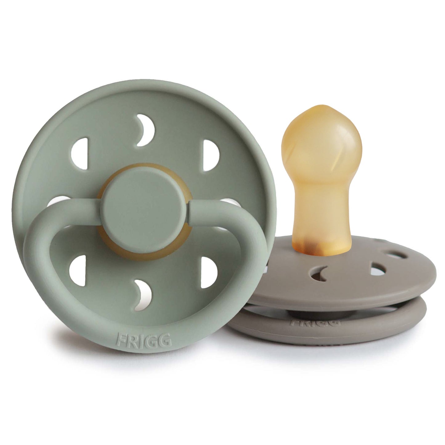 FRIGG Moon Natural Rubber Pacifier 2-Pack