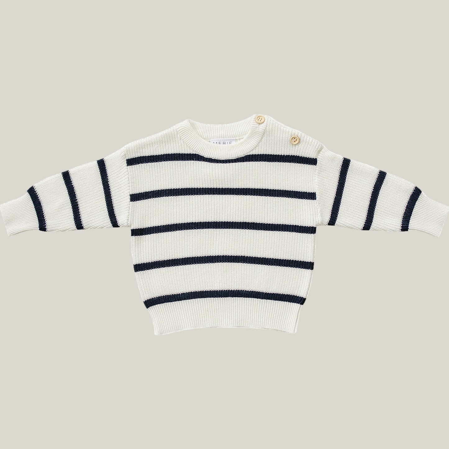 Navy Stripe Knit Sweater