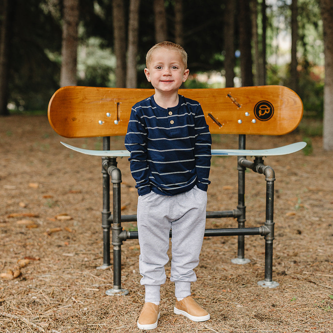 Navy Stripe Long Sleeve Tee