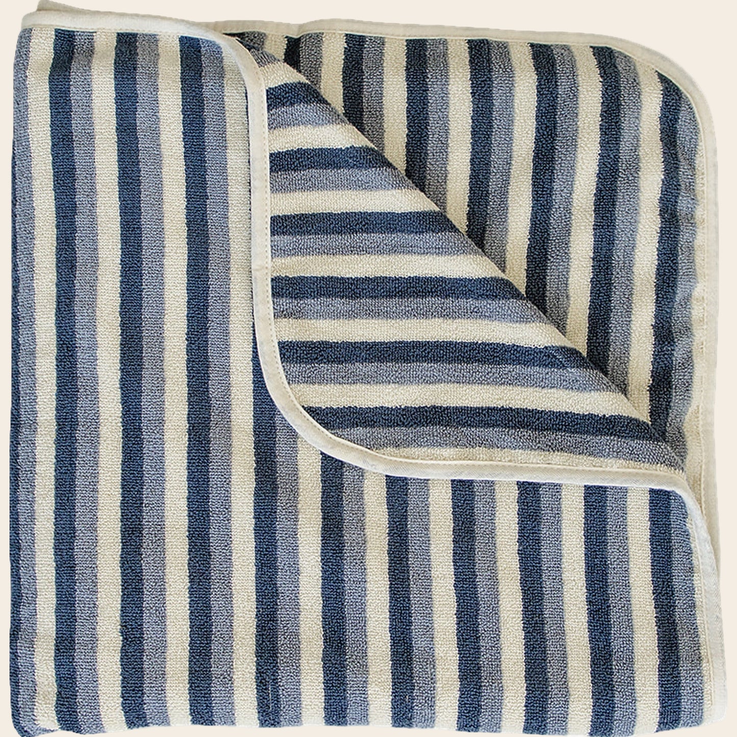 Blue Stripe Organic Cotton Beach Towel
