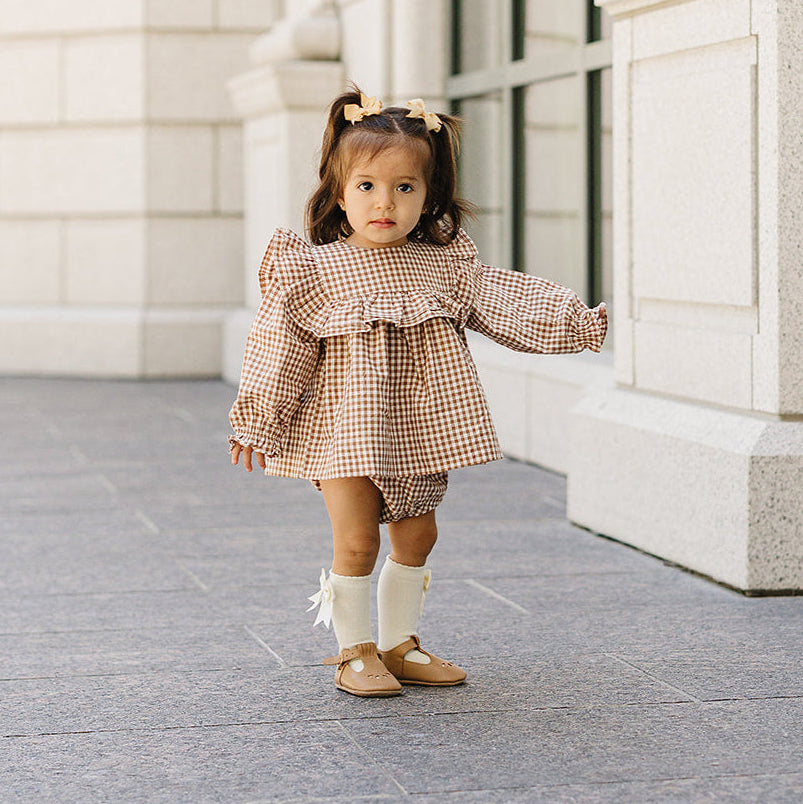 Gingham Ruffle Bloomer Set