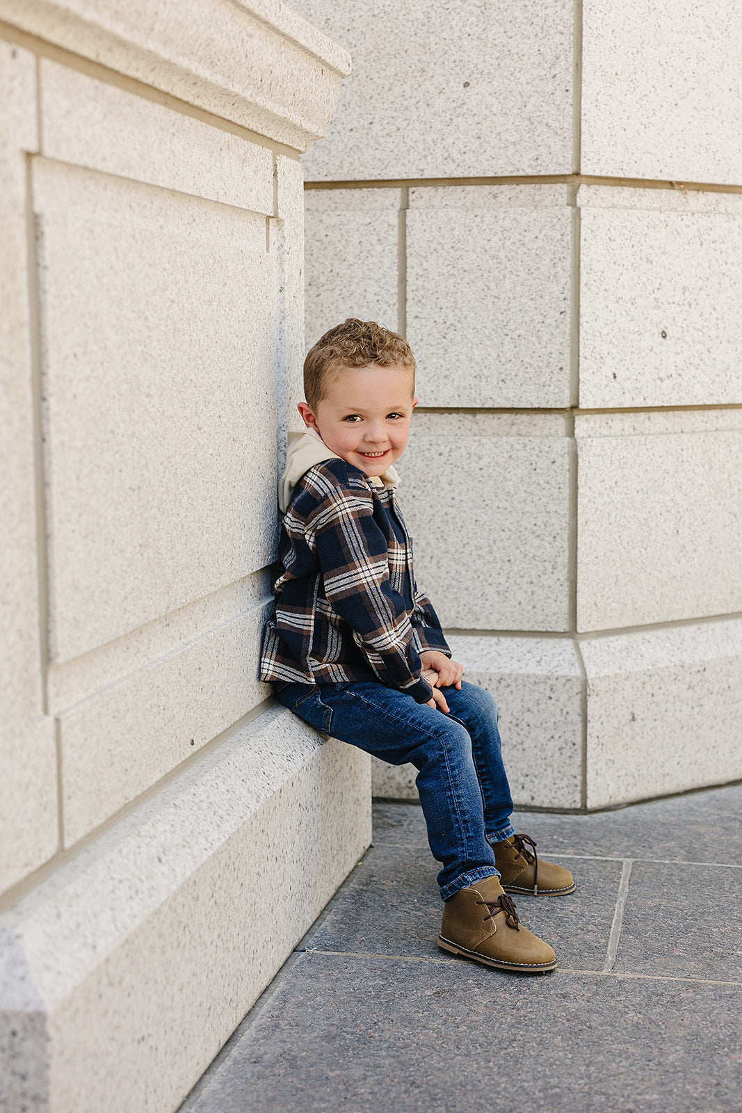 Plaid Hooded Button Up Shirt