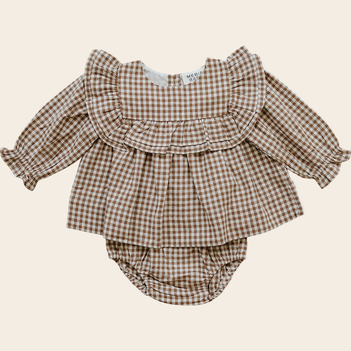 Gingham Ruffle Bloomer Set