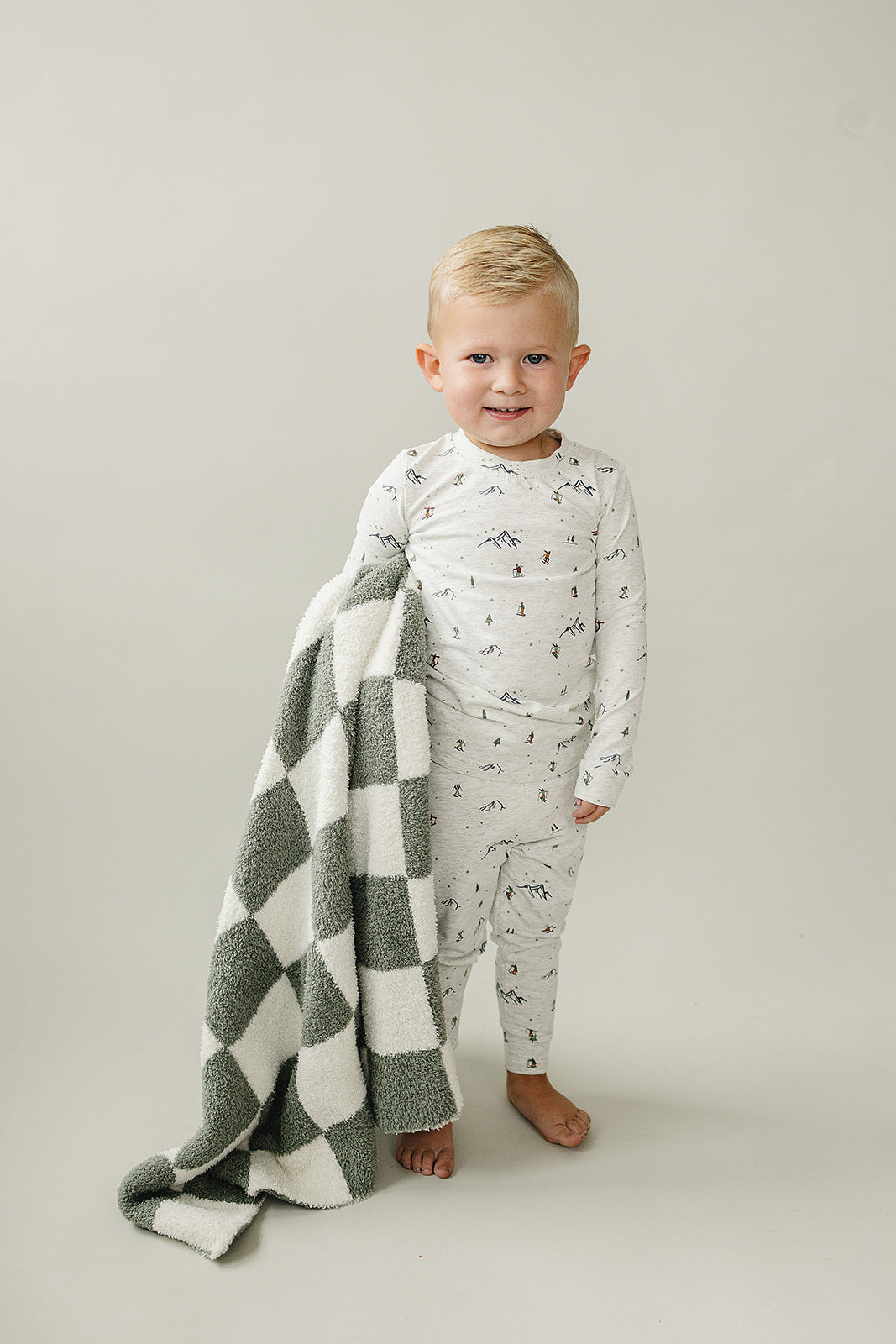 Ski Print Cozy Set
