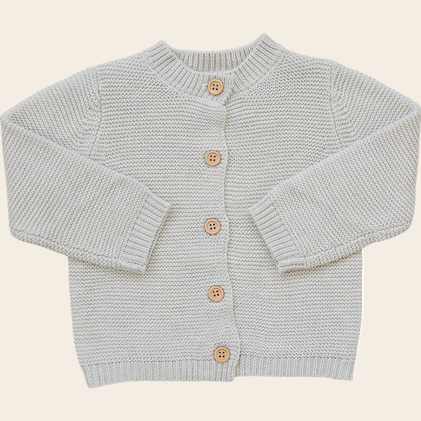 Oatmeal Knit Button Down Cardigan