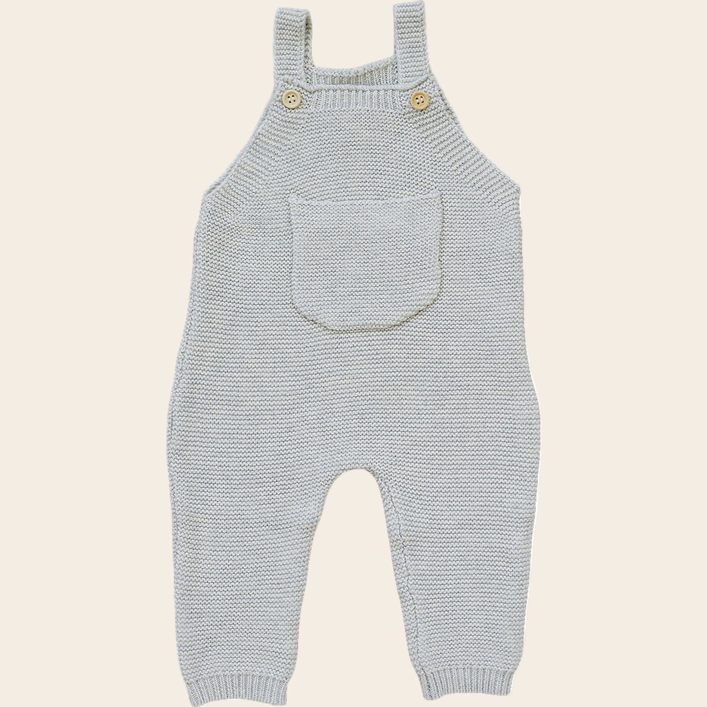 Grey Knit Overalls