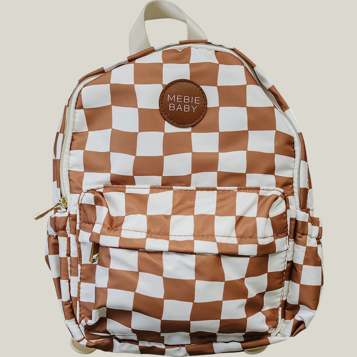 Rust Wavy Checkered Mini Backpack