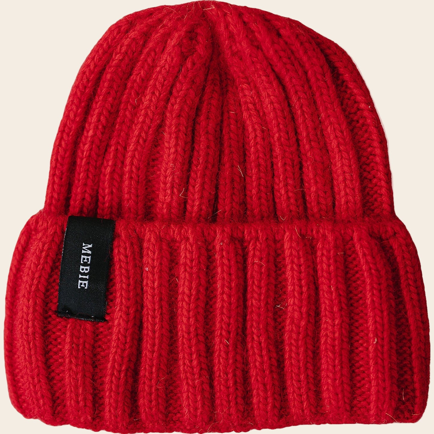 Red Chunky Knit Beanie