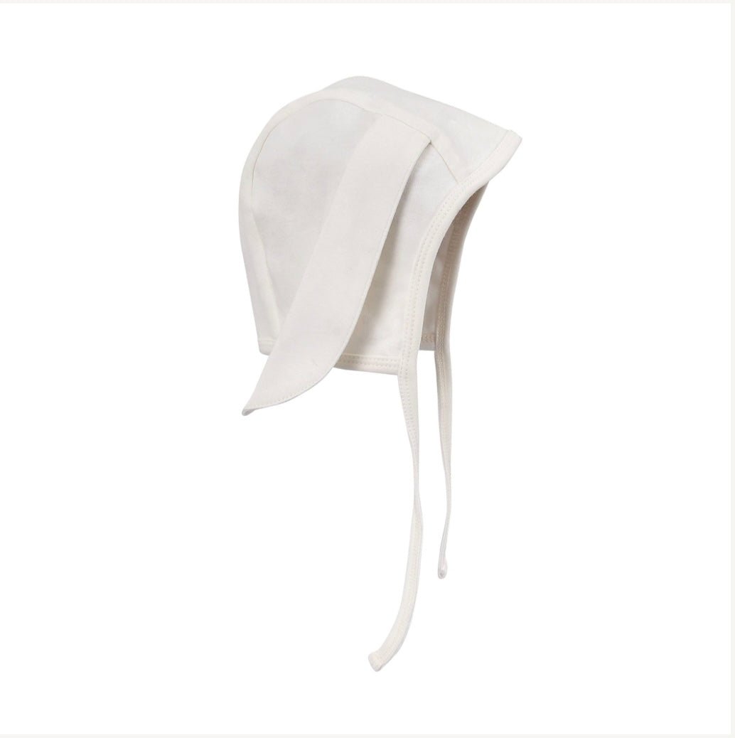 bonnet hat with ears | Ivory
