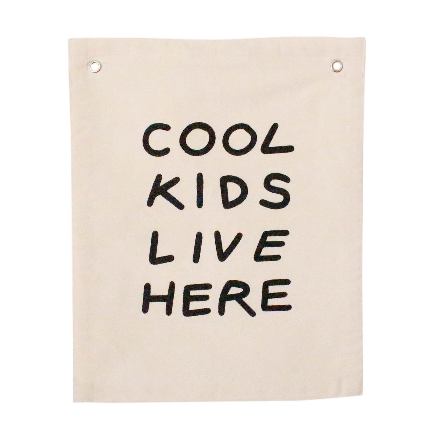 'Cool Kids Live Here' Canvas Wall Banner | Kids Room Décor