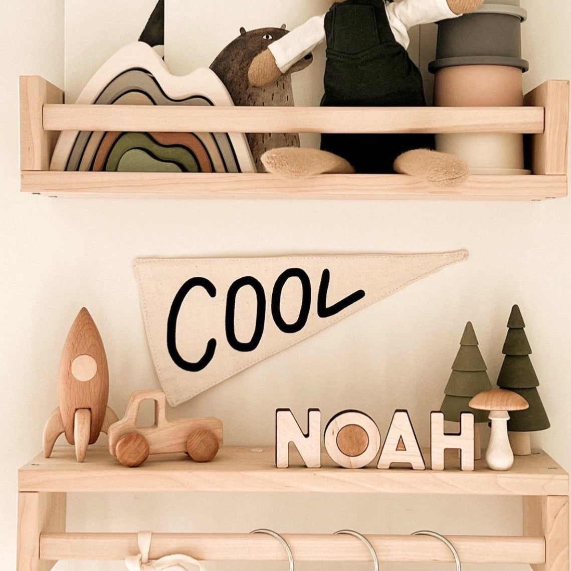 "Cool" Canvas Pennant | Handmade Wall Décor