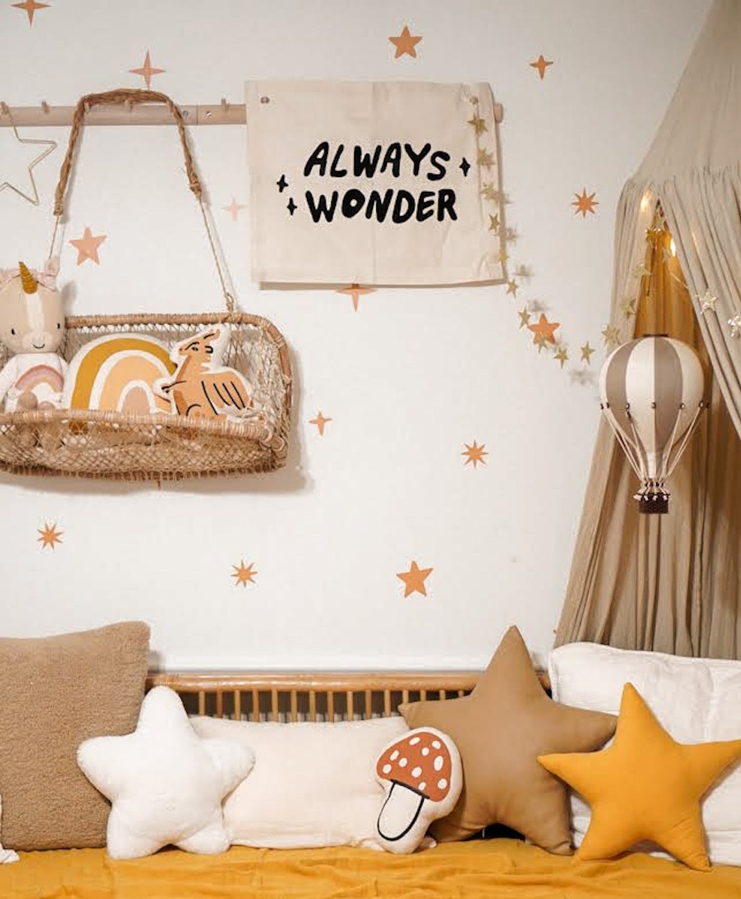“Always Wonder” Canvas Banner | Inspirational Wall Flag