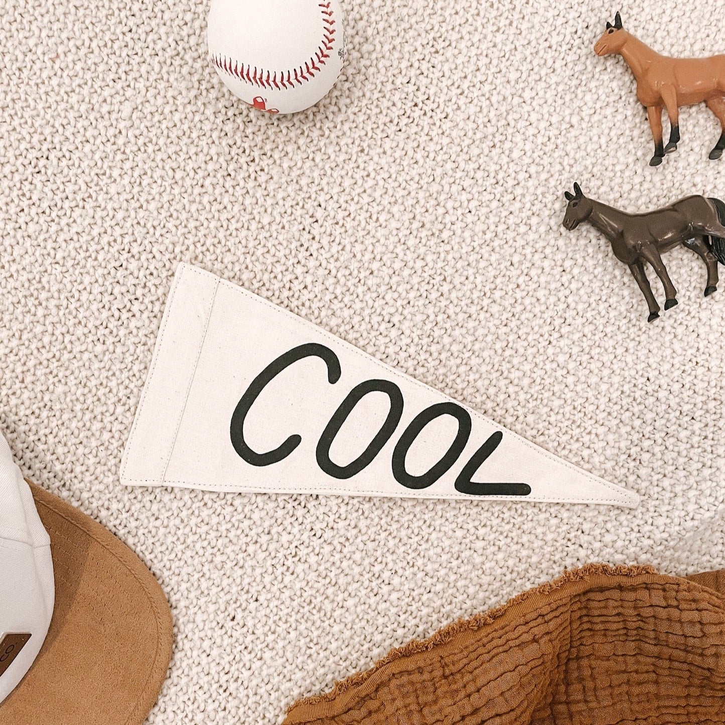 "Cool" Canvas Pennant | Handmade Wall Décor