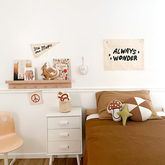 “Always Wonder” Canvas Banner | Inspirational Wall Flag