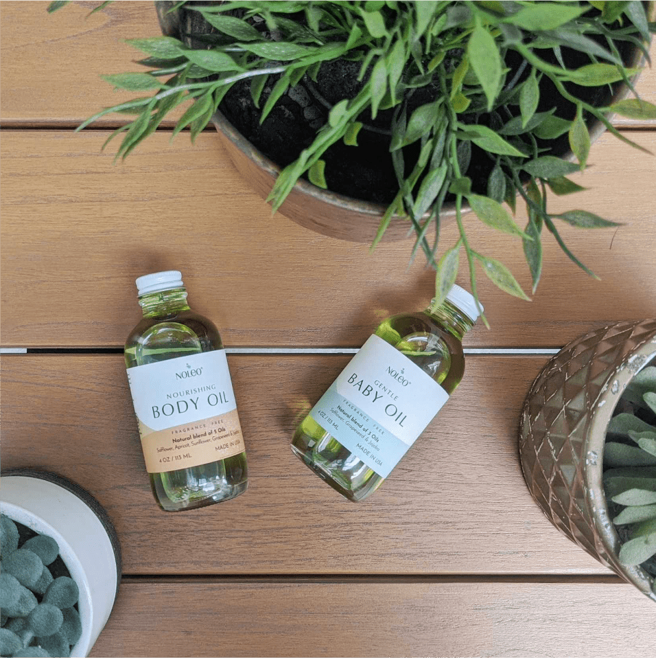 NOLEO Body Oil – Nourish, Soothe, and Restore Skin Naturally | 4oz Glass Bottle