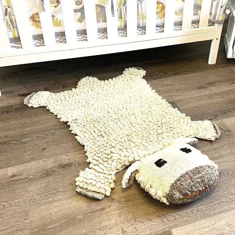 Organic Wool Play Mat + Nursery Rug  | Sheep